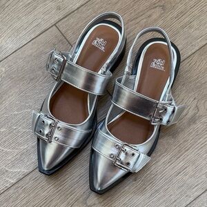 Wild Fable Metallic Silver Flats